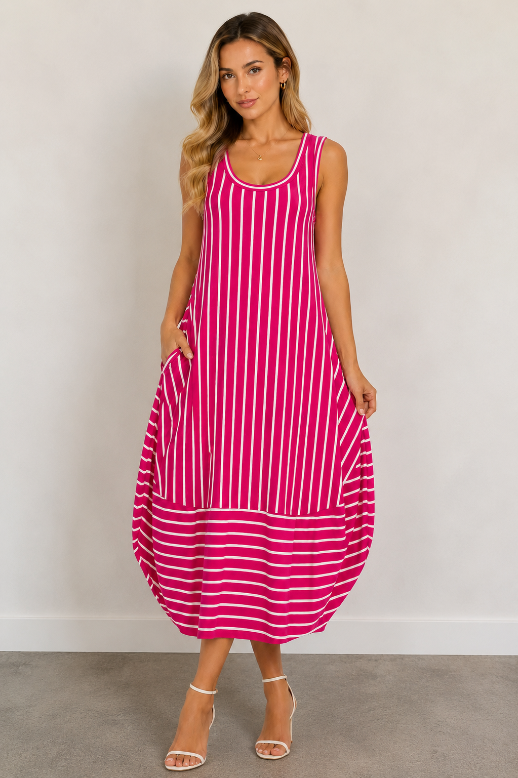 The Striped Balloon Dress