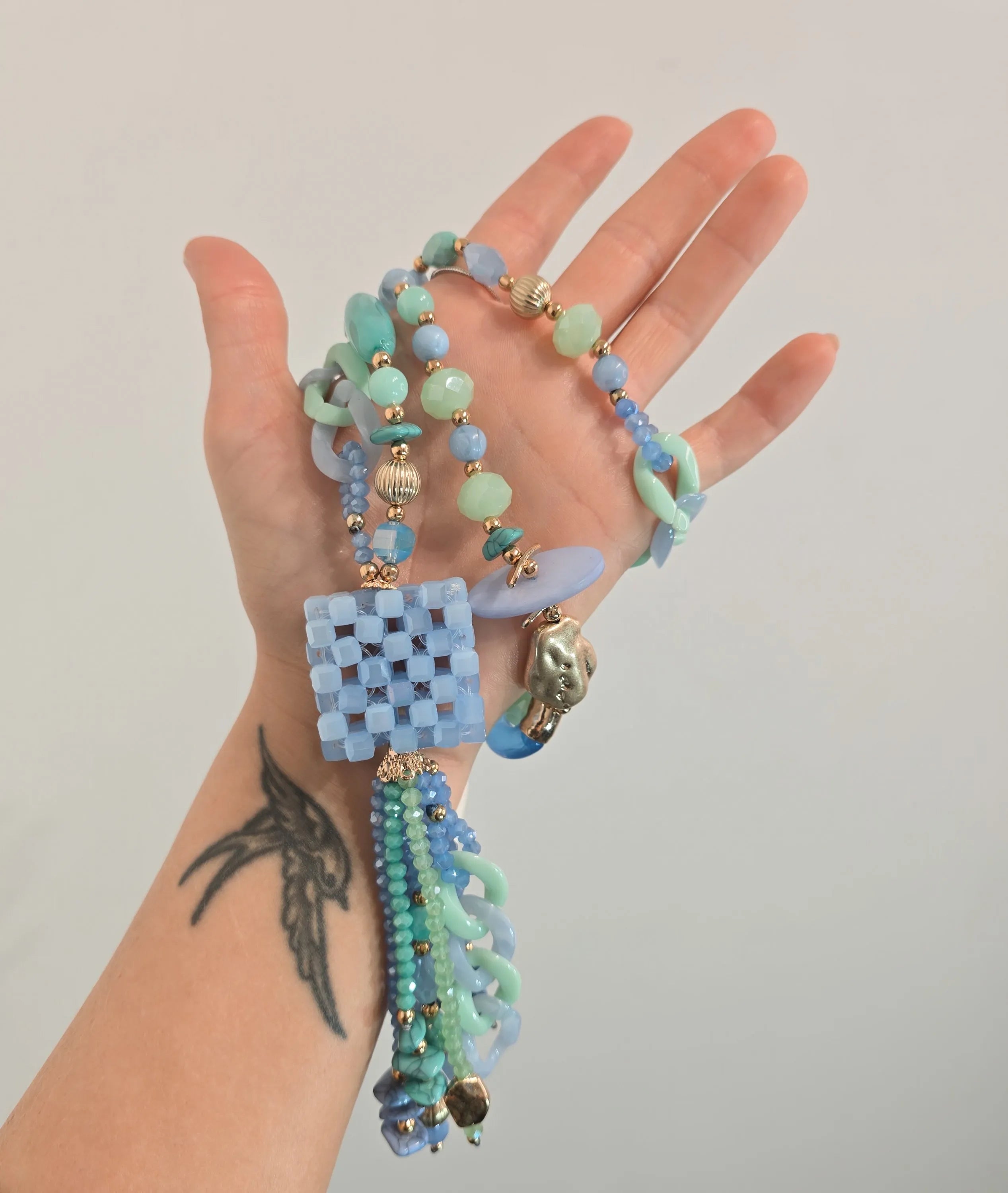 Cubed Turquoise Necklace