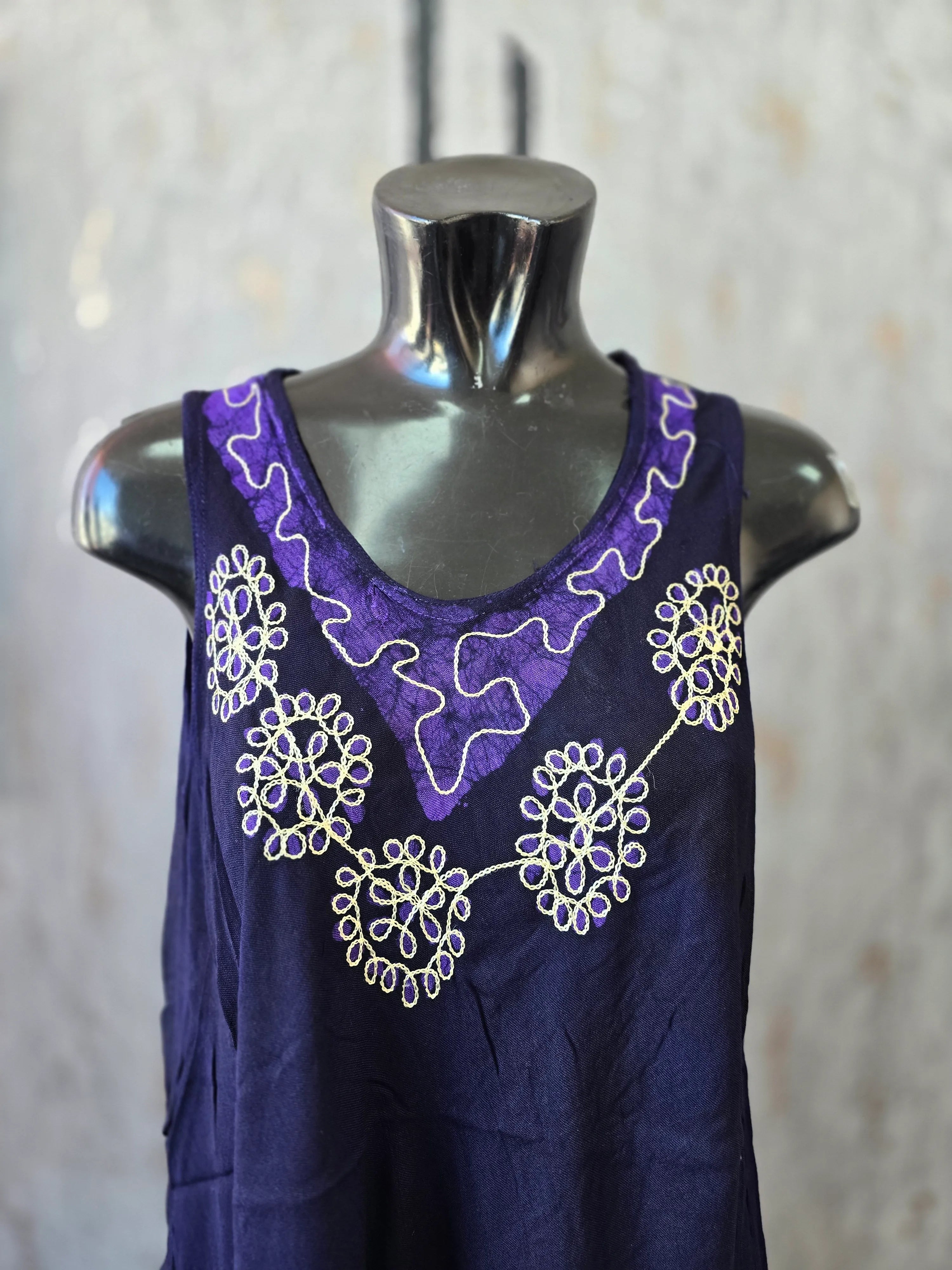 Embroidered Umbrella Dress