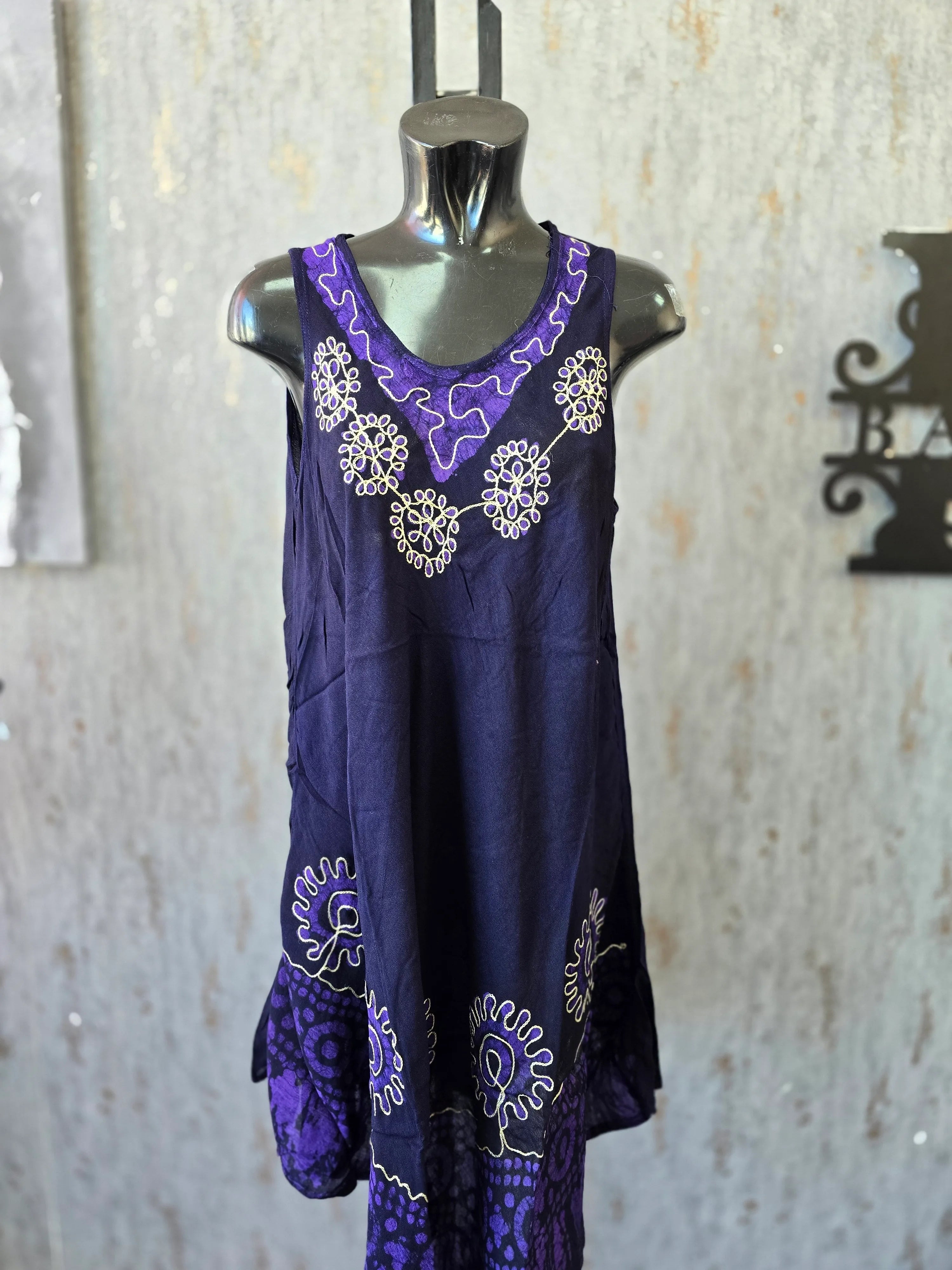 Embroidered Umbrella Dress