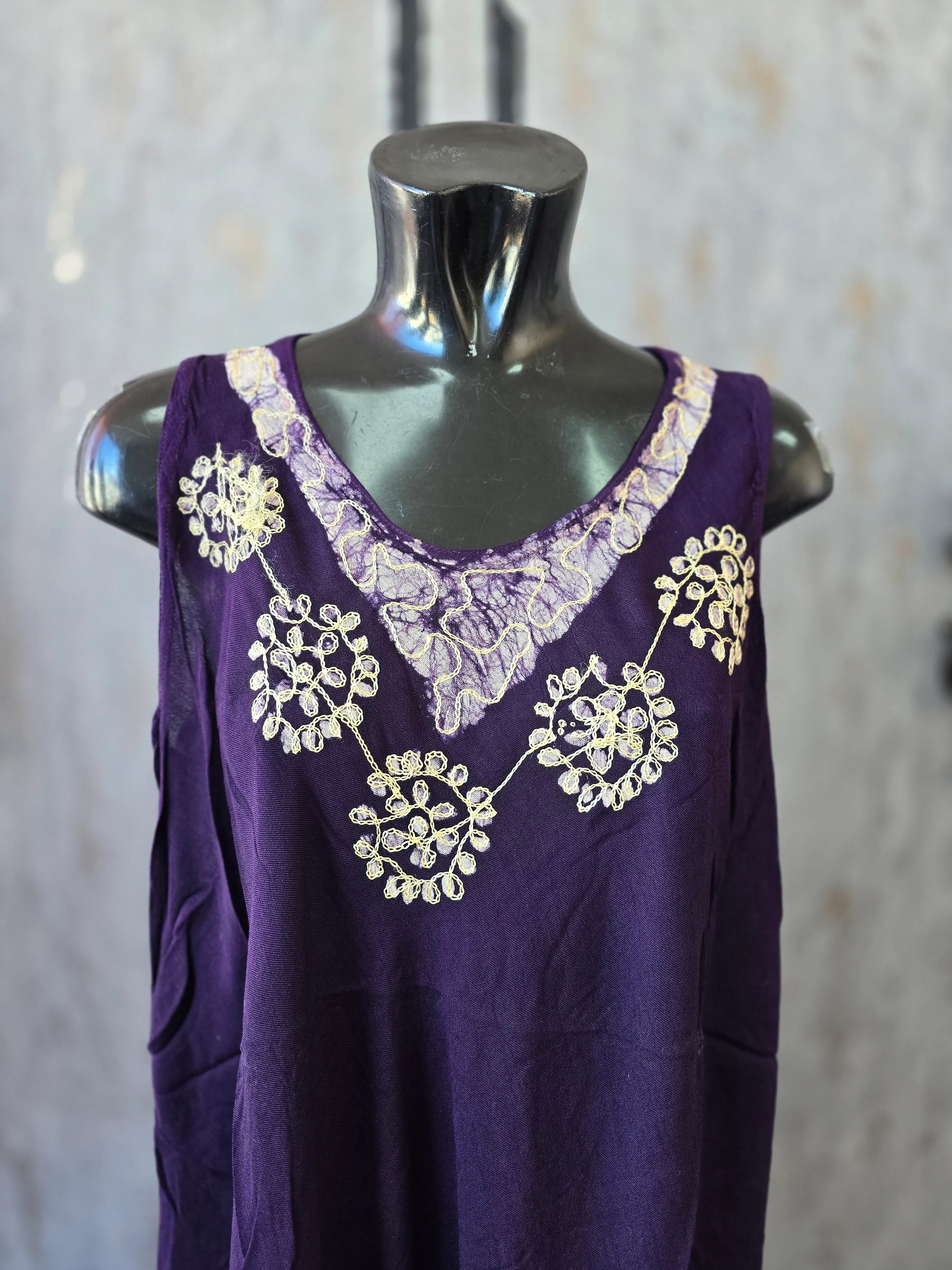 Embroidered Umbrella Dress