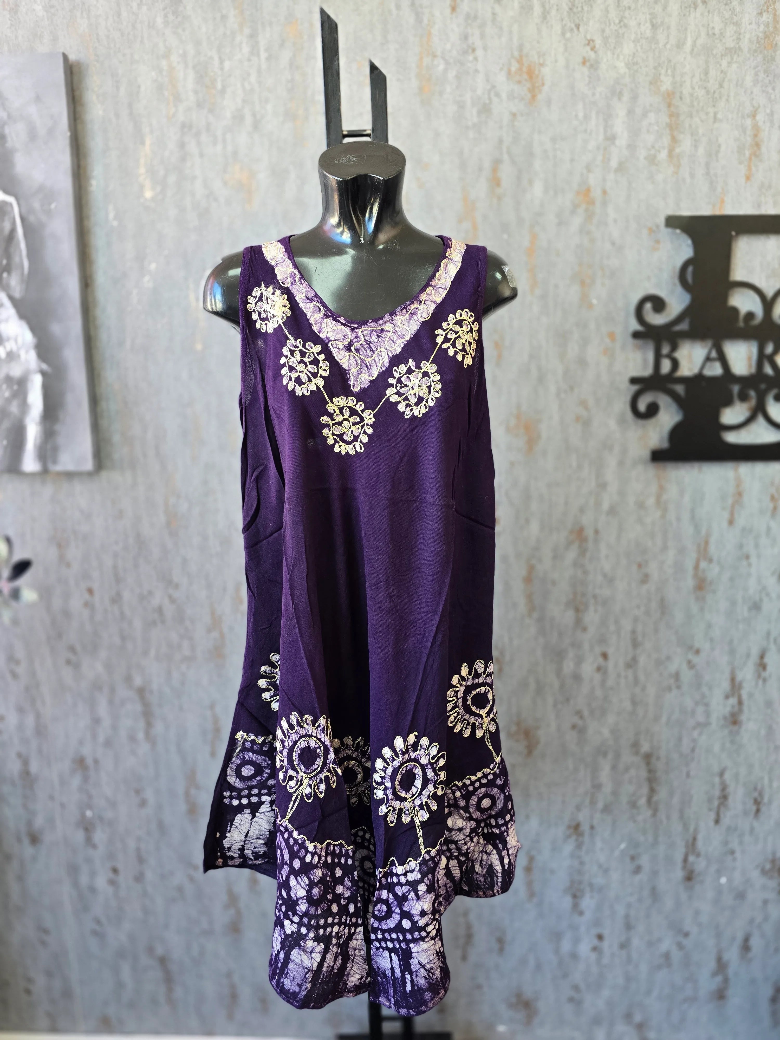 Embroidered Umbrella Dress