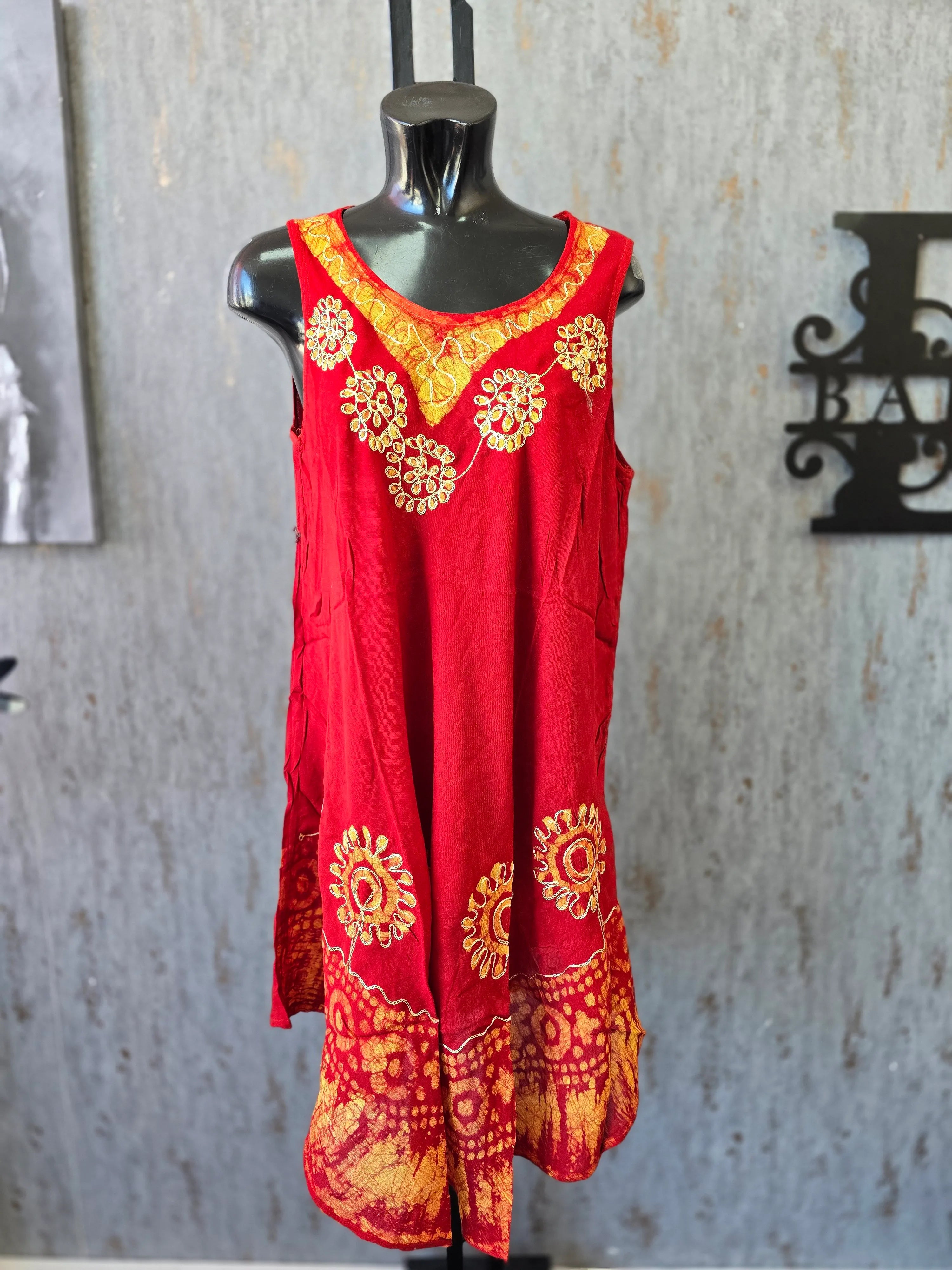 Embroidered Umbrella Dress