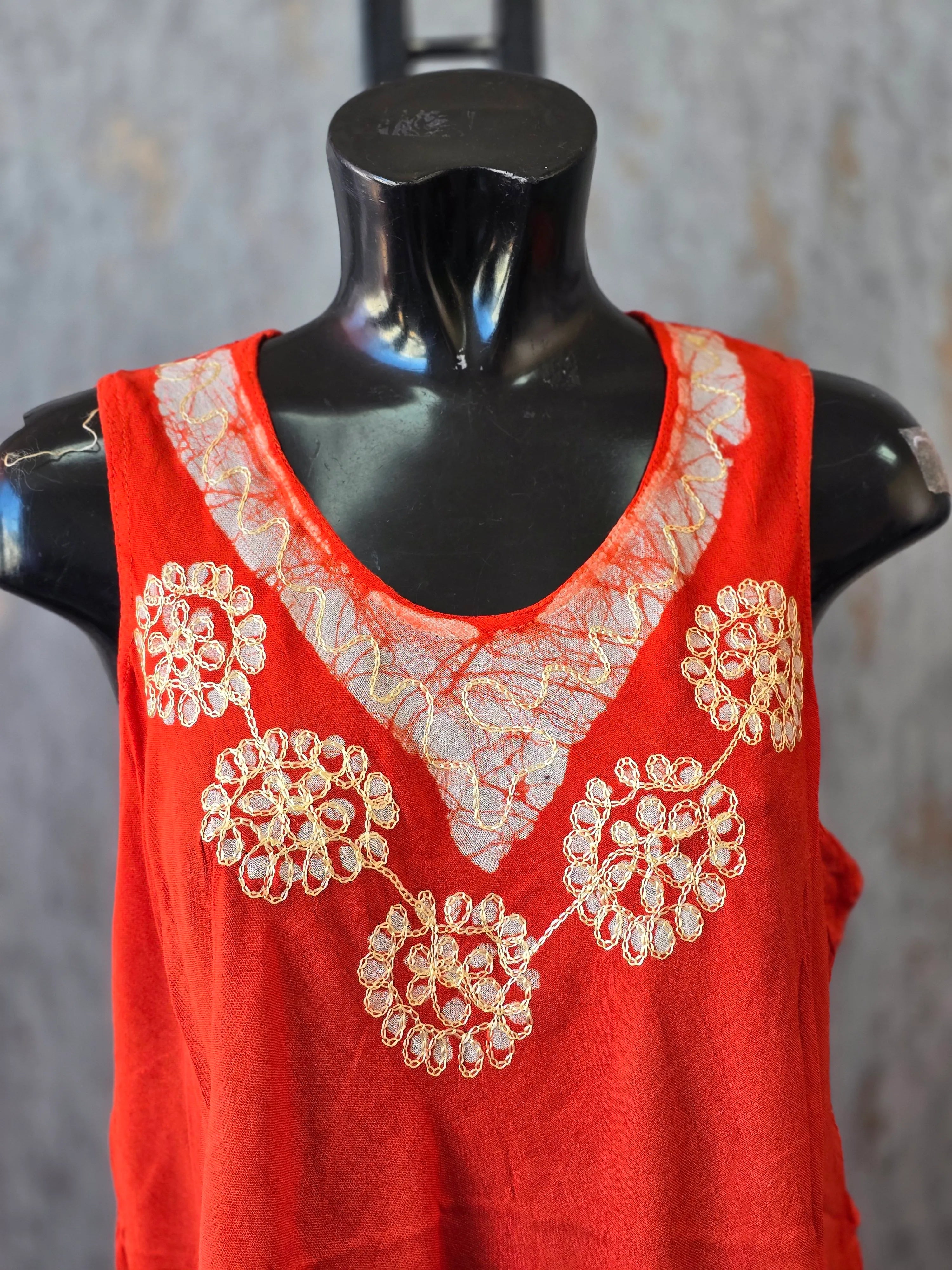 Embroidered Umbrella Dress