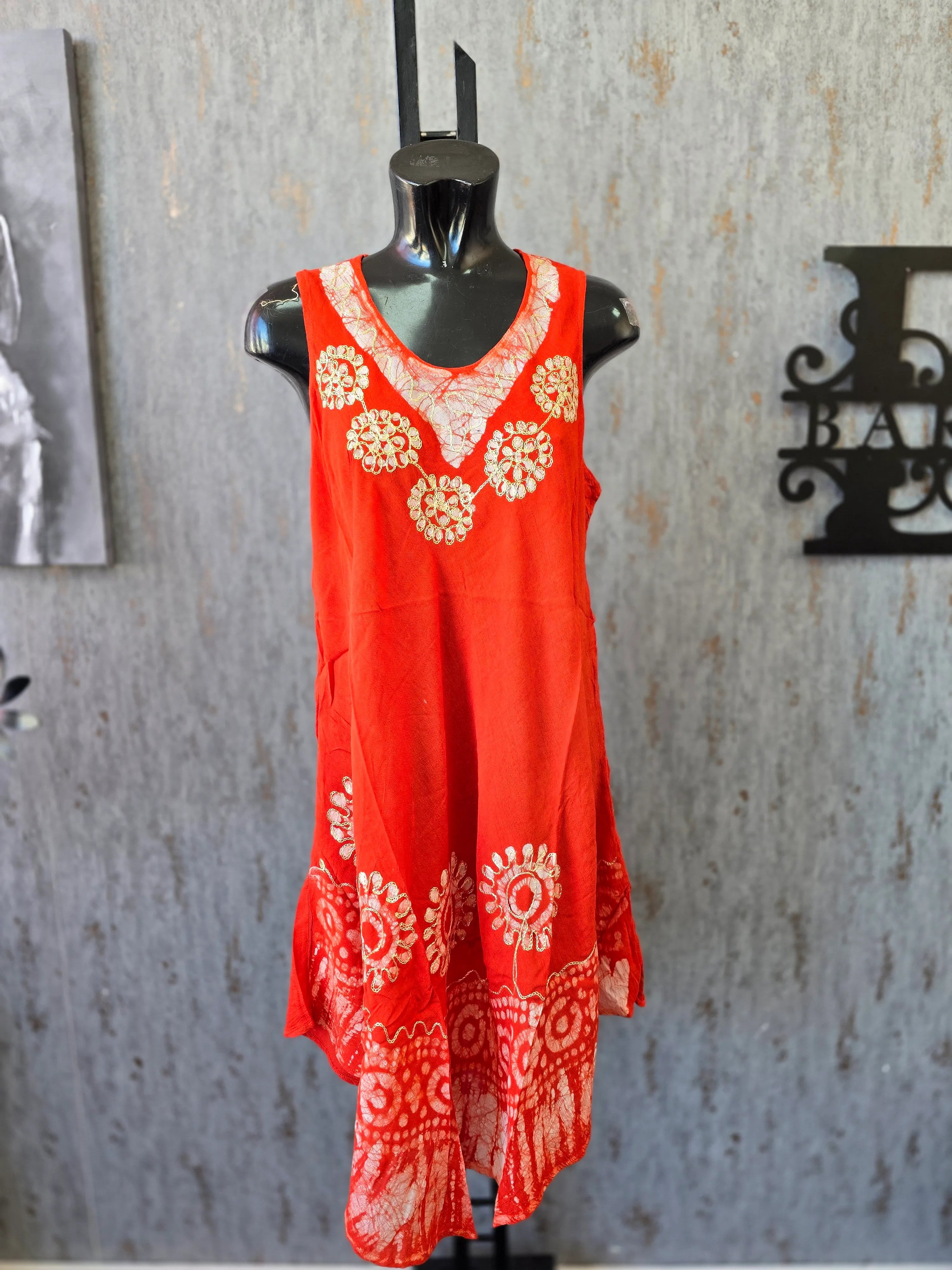 Embroidered Umbrella Dress