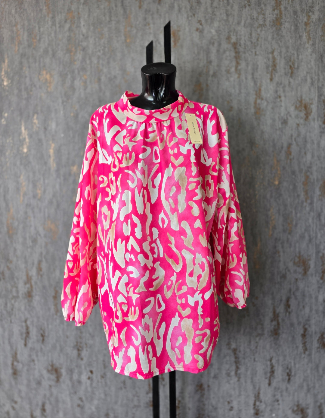 Animal Print High Neck Top