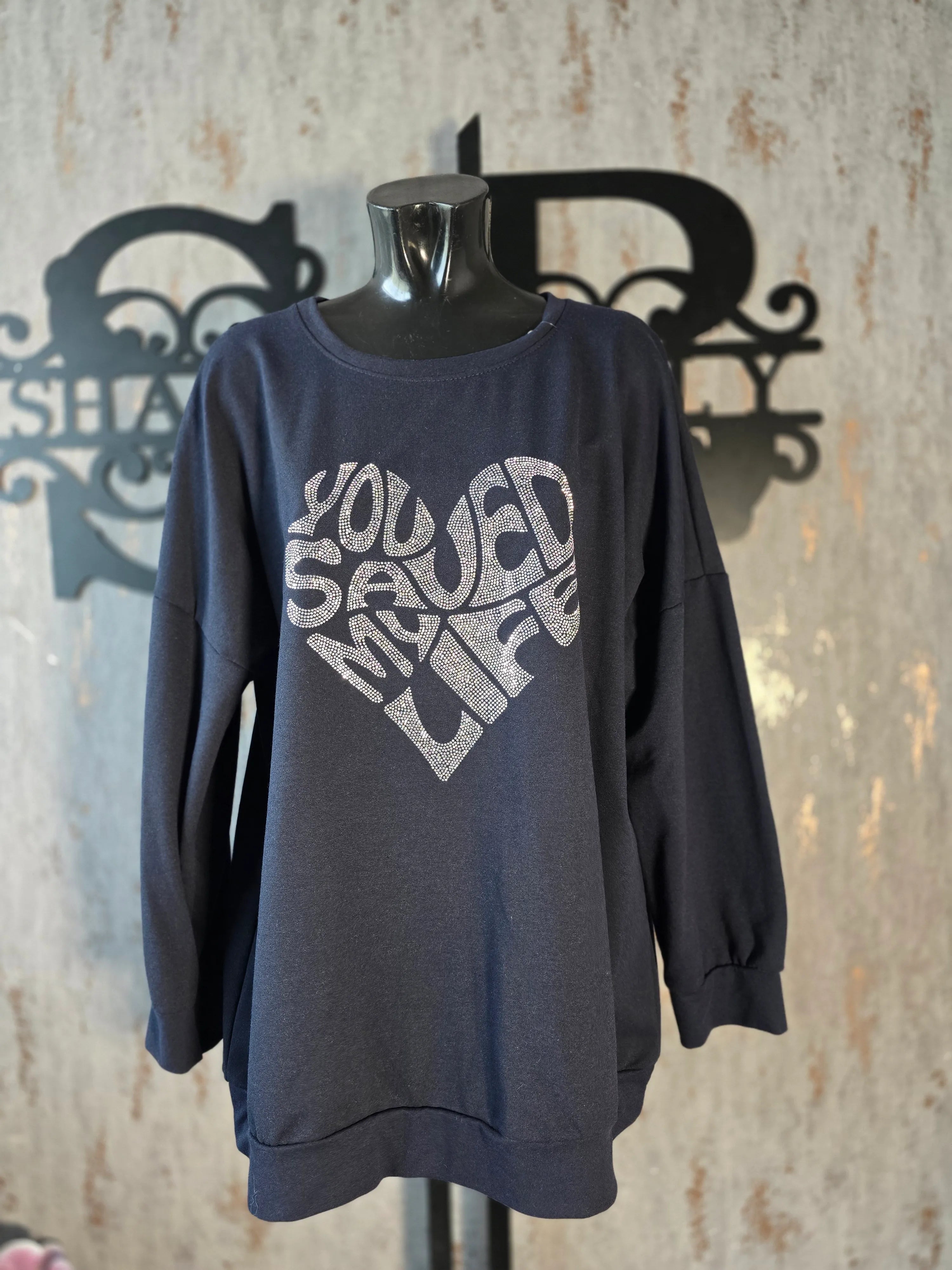 Diamante Heart Sweatshirt