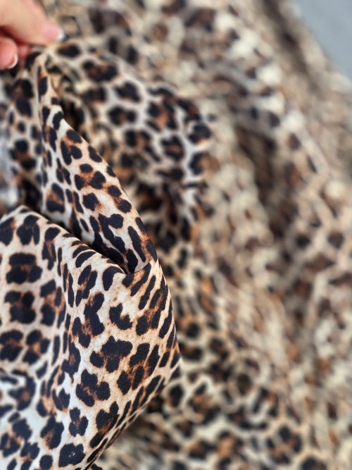 Animal Print Off The Shoulder Blouse