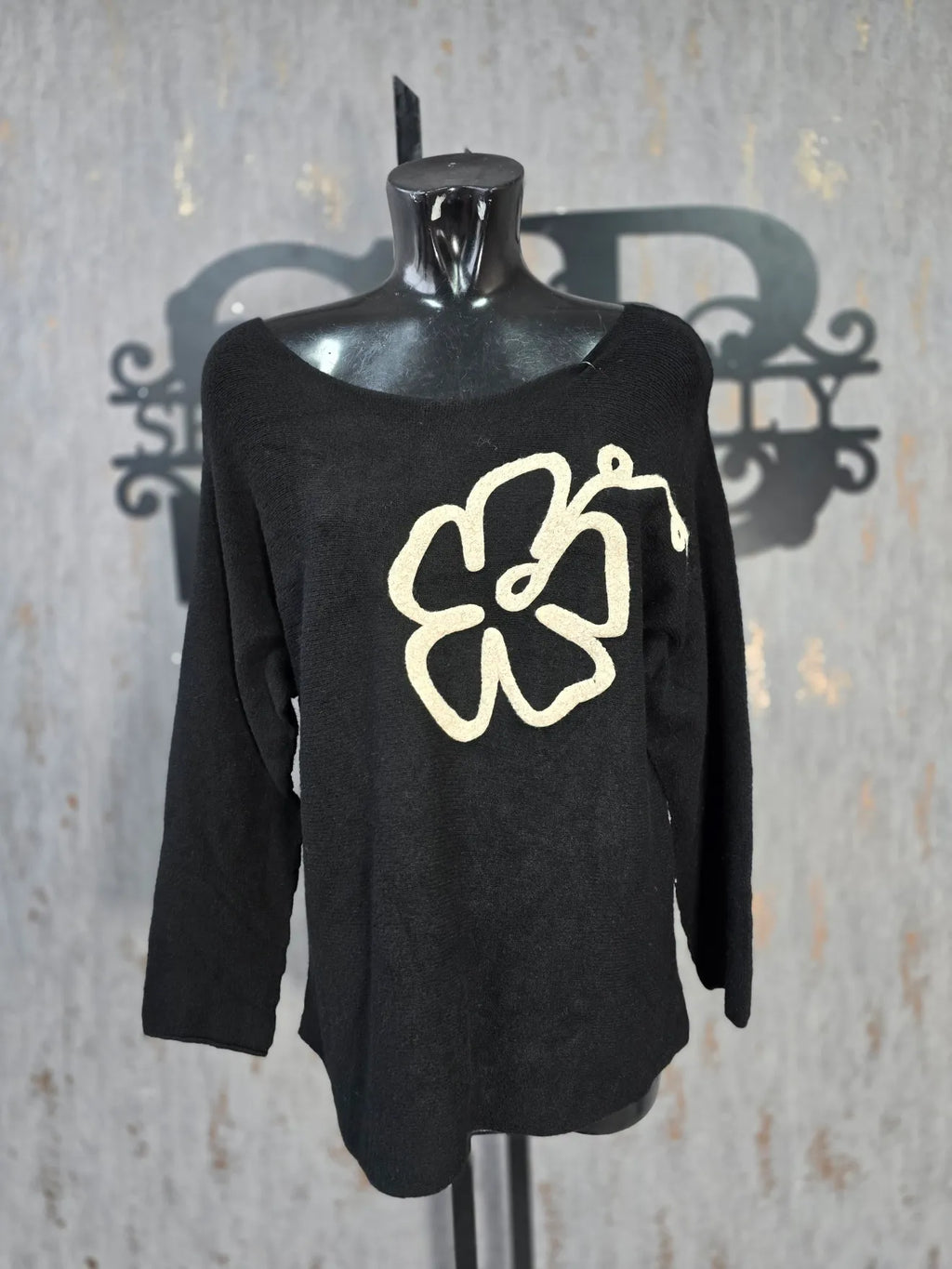 Large Floral Soft Knit Jumper