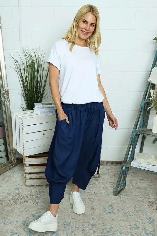 Deep Cuff Dark Denim Jeans