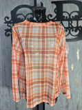 Checkered Mesh Blouse