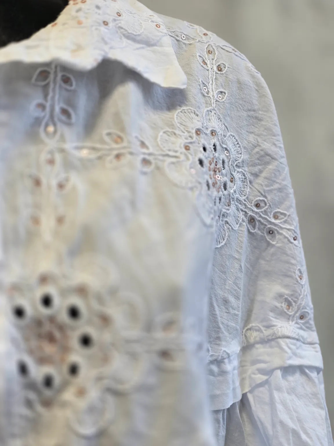 Sequin 3/4 Sleeve Shirt