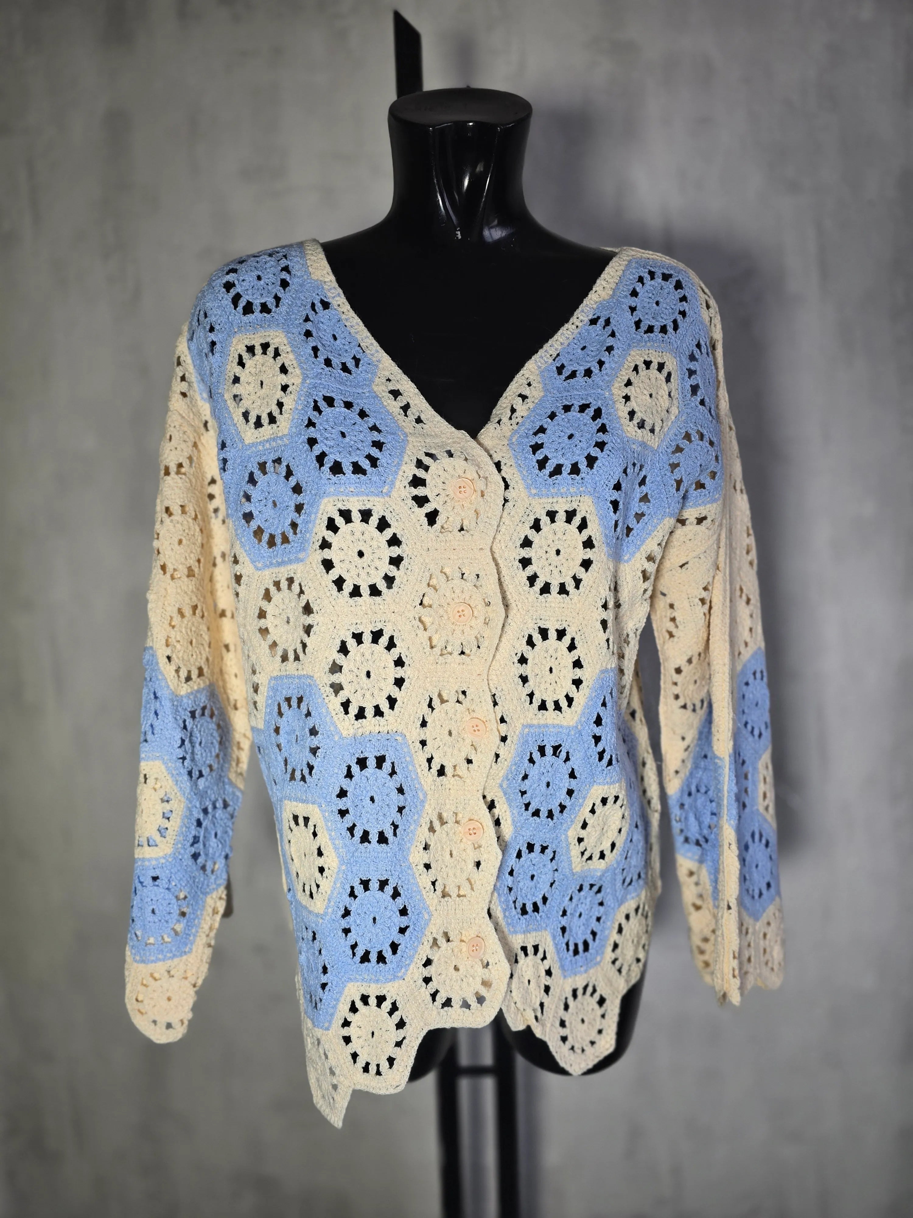 Crochet Long Sleeve Cardigan