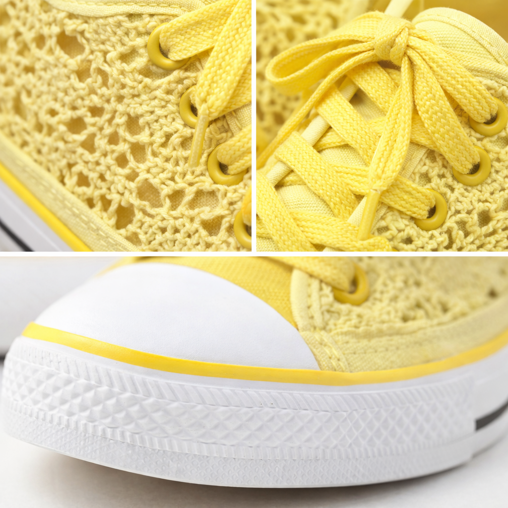 Lace Pumps - Lemon