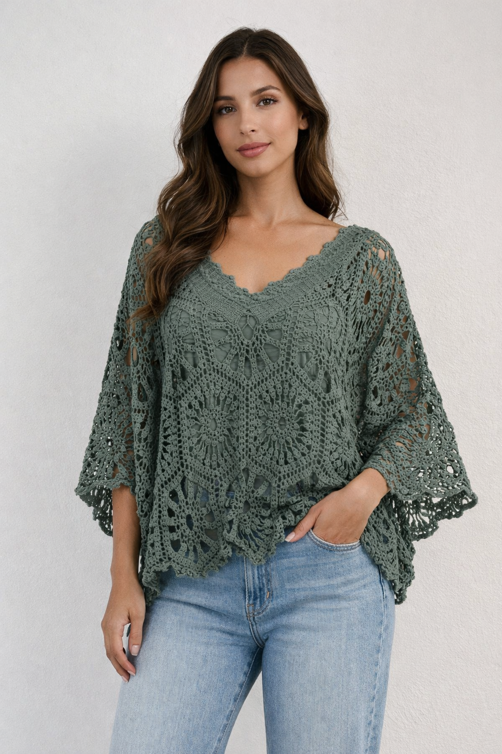 The Crochet Hex Top with Vest