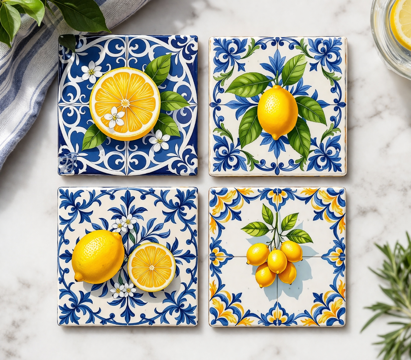 The Lemon Coaster (4 piece)