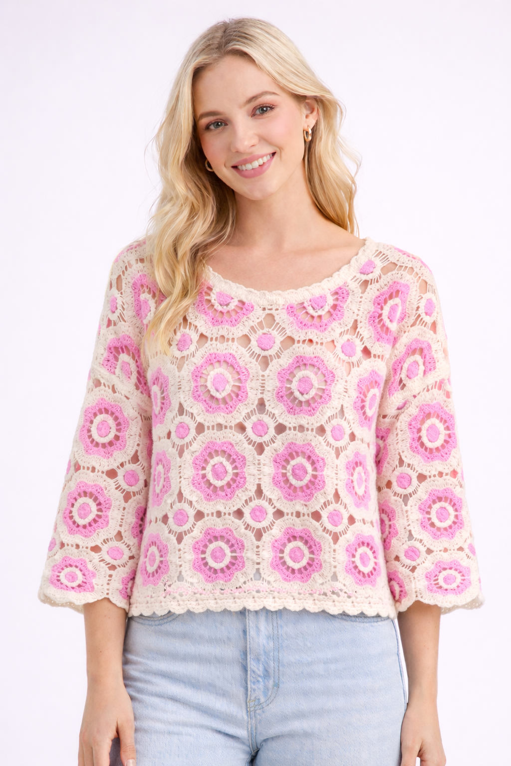 Penny Pink Crochet Top