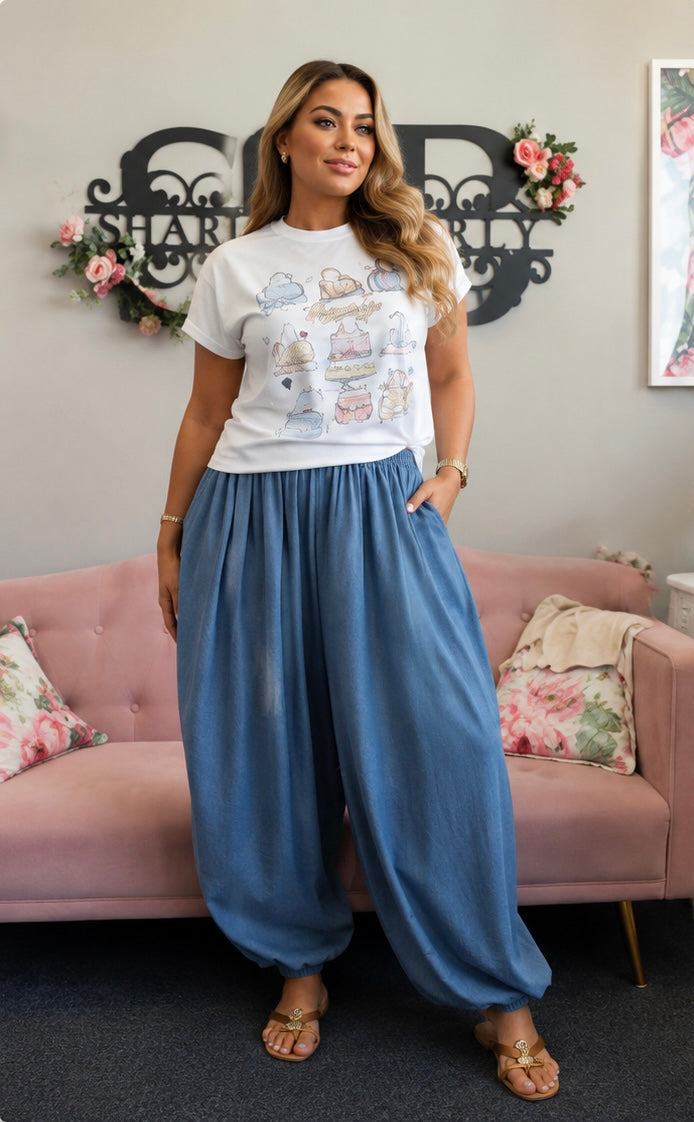 The Wide Leg Balloon Harem Denims