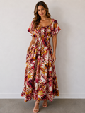 Jungle Print Maxi Dress