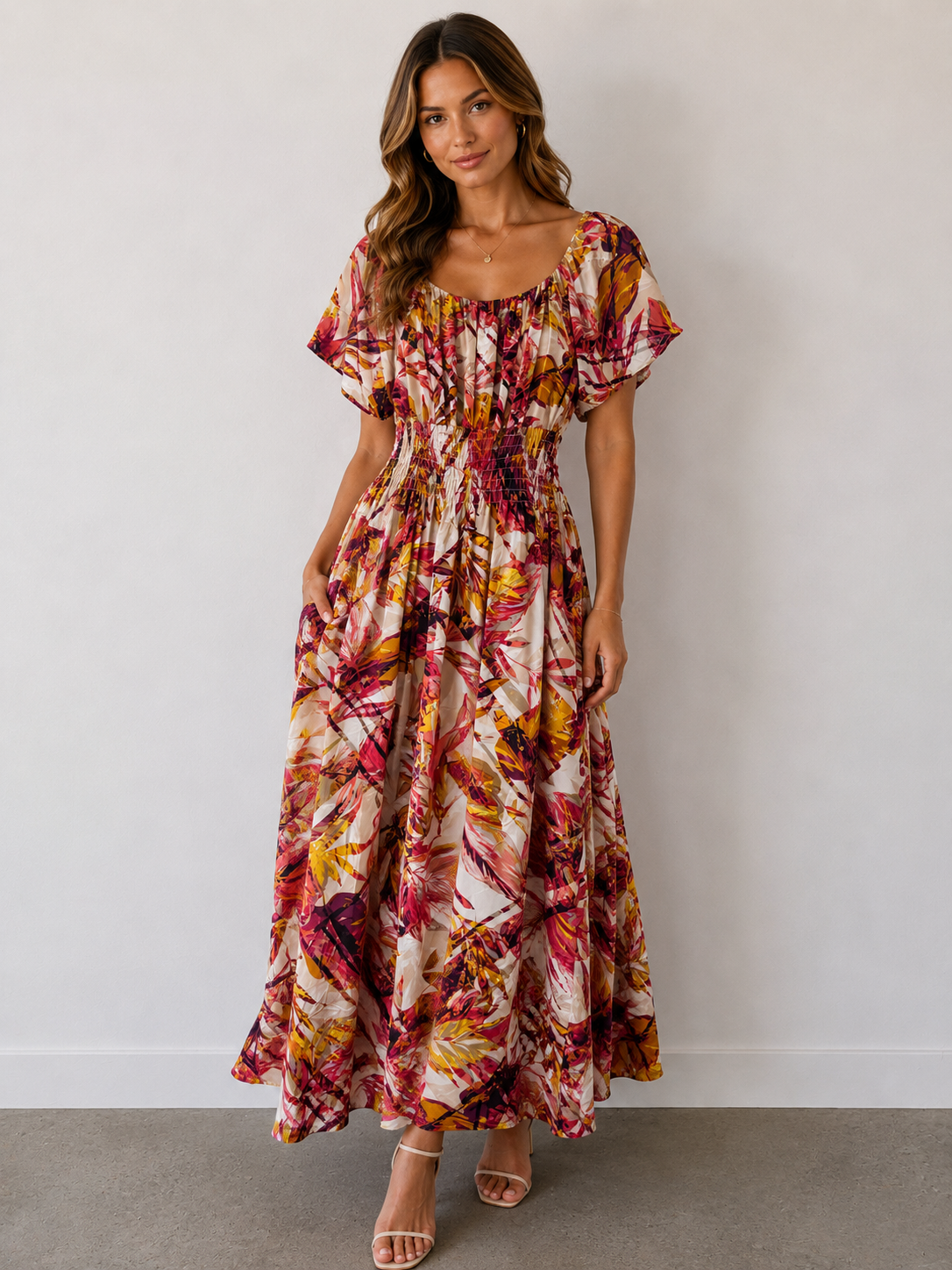 Jungle Print Maxi Dress