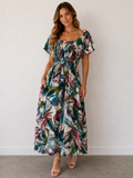 Jungle Print Maxi Dress