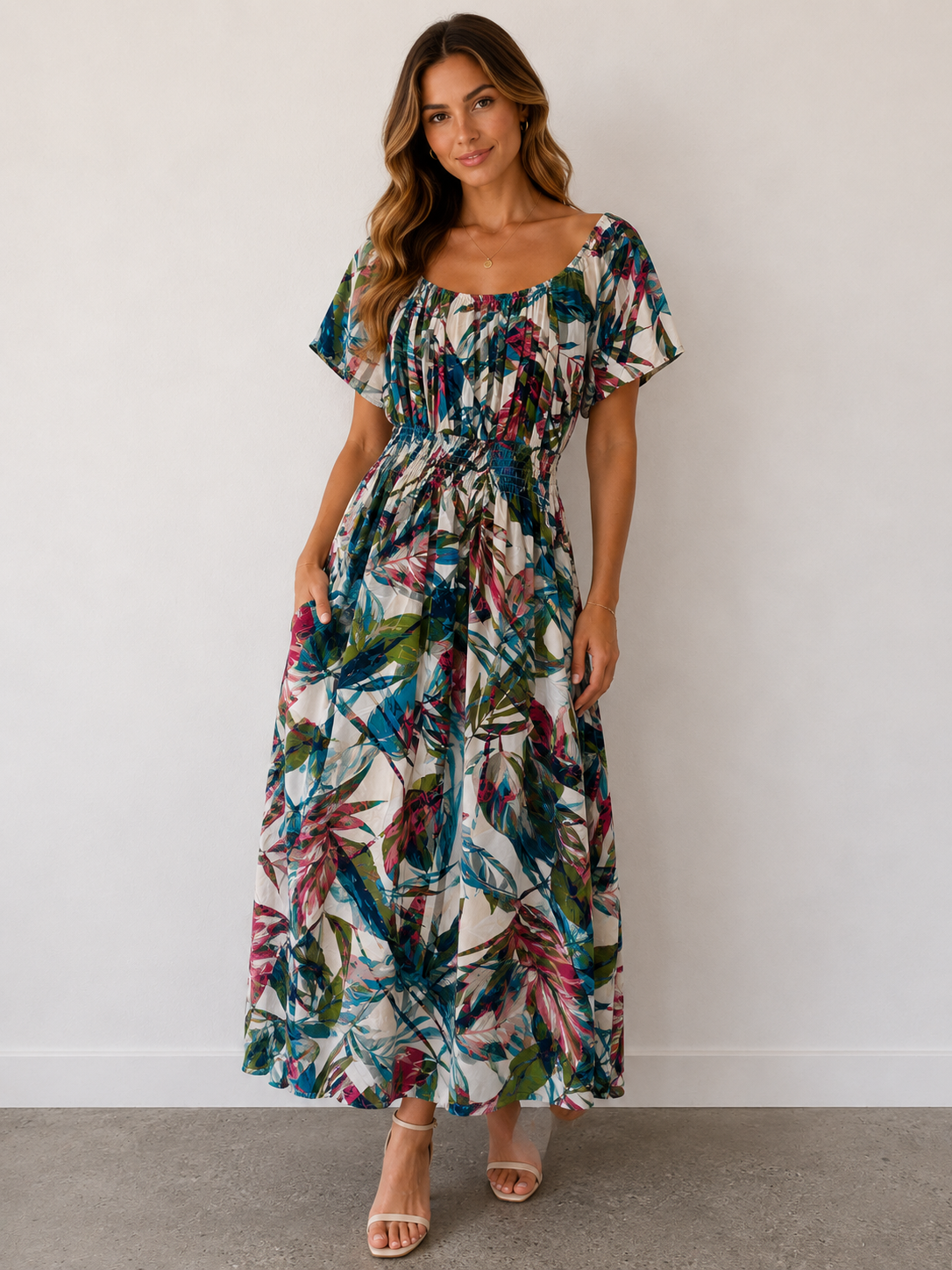 Jungle Print Maxi Dress