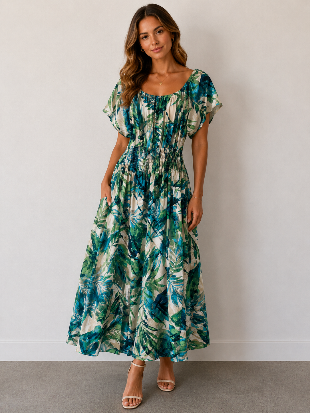 Jungle Print Maxi Dress