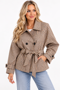 The Harper Check Belted Jacket