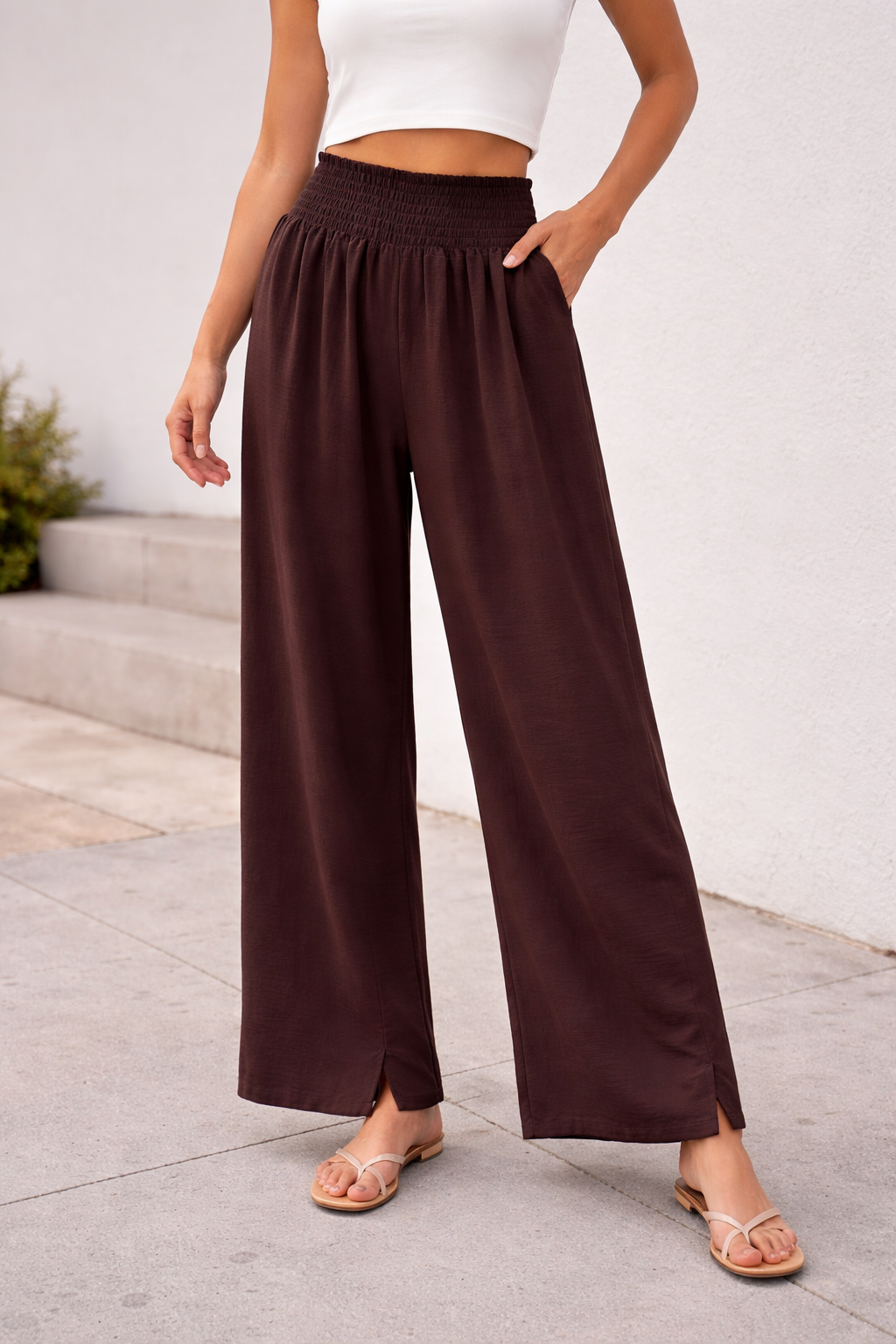 The Wide Leg Trousers Choc