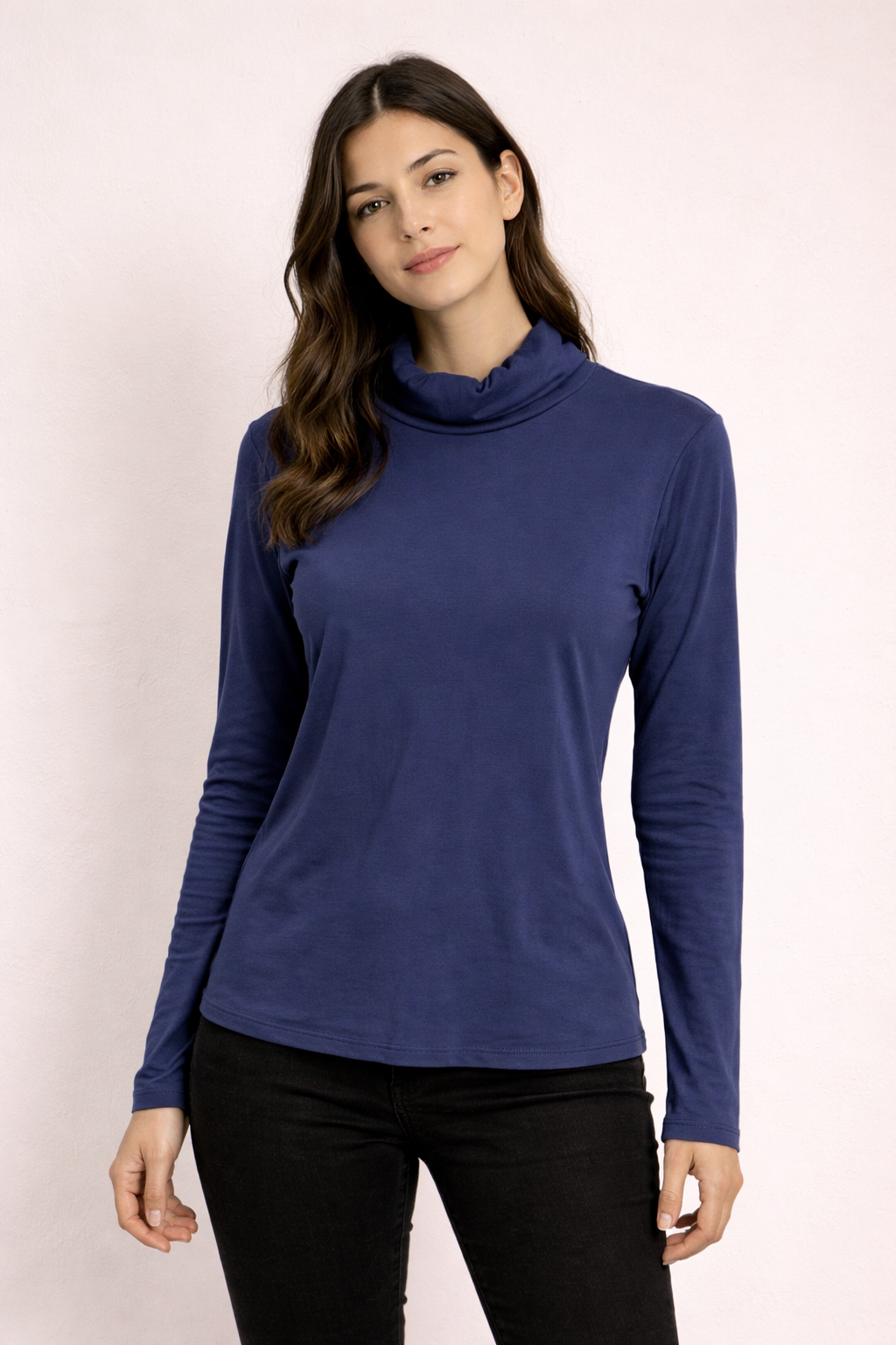 Super Soft Funnel Neck Long Sleeve Top