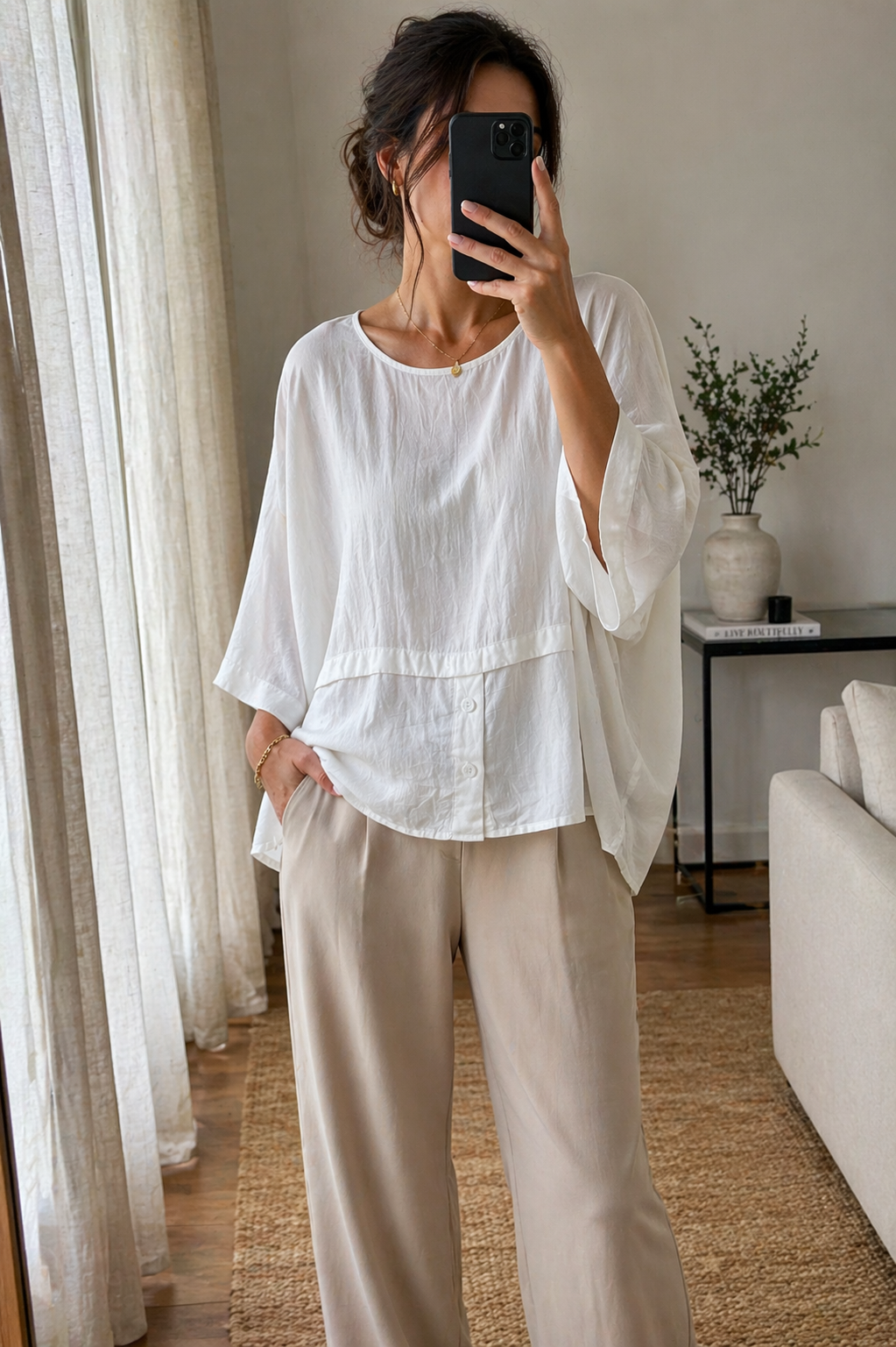 Italian Luxe Oversized Blouse