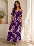 Elasticated Floral Maxi Dress
