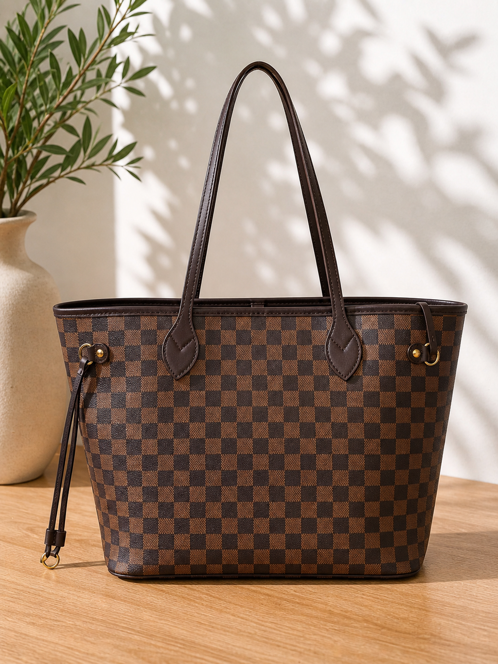 Damier Check Tote Bag