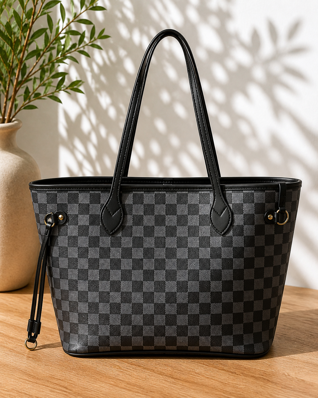 Damier Check Tote Bag