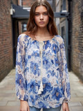 Gold Tie Front Blouse