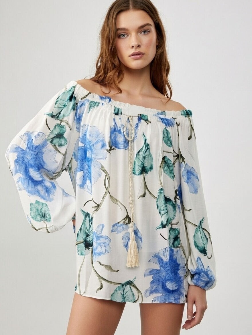 Boho Tie Front Blouse