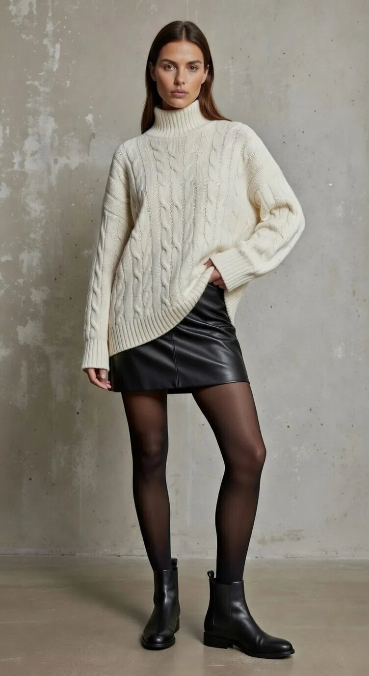 Turtle Neck Knitted Jumper