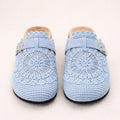 Santorini Crochet Mules - Sky Blue