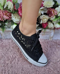 Lace Pumps - Black