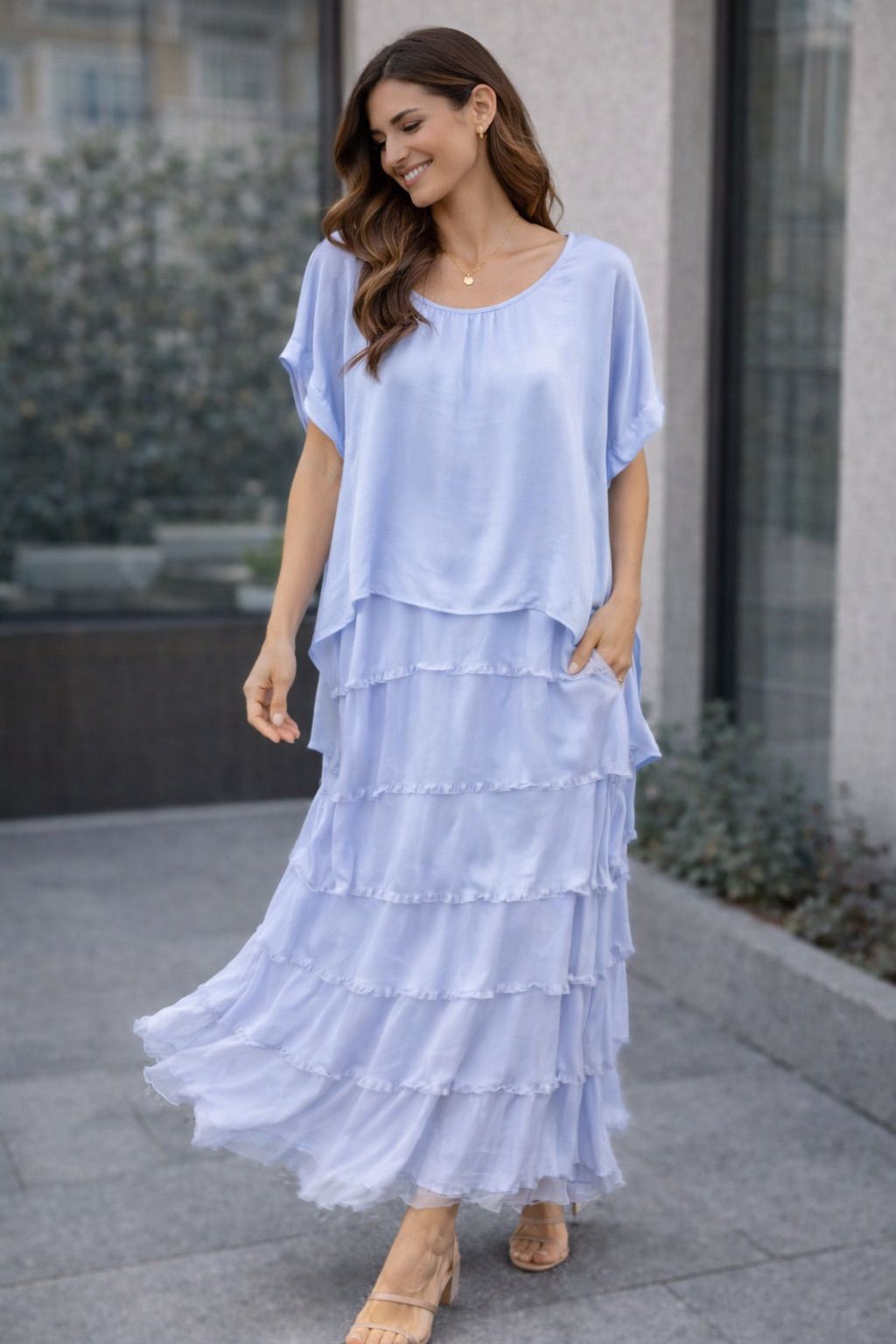 The Silk Obsession Tiered Dress