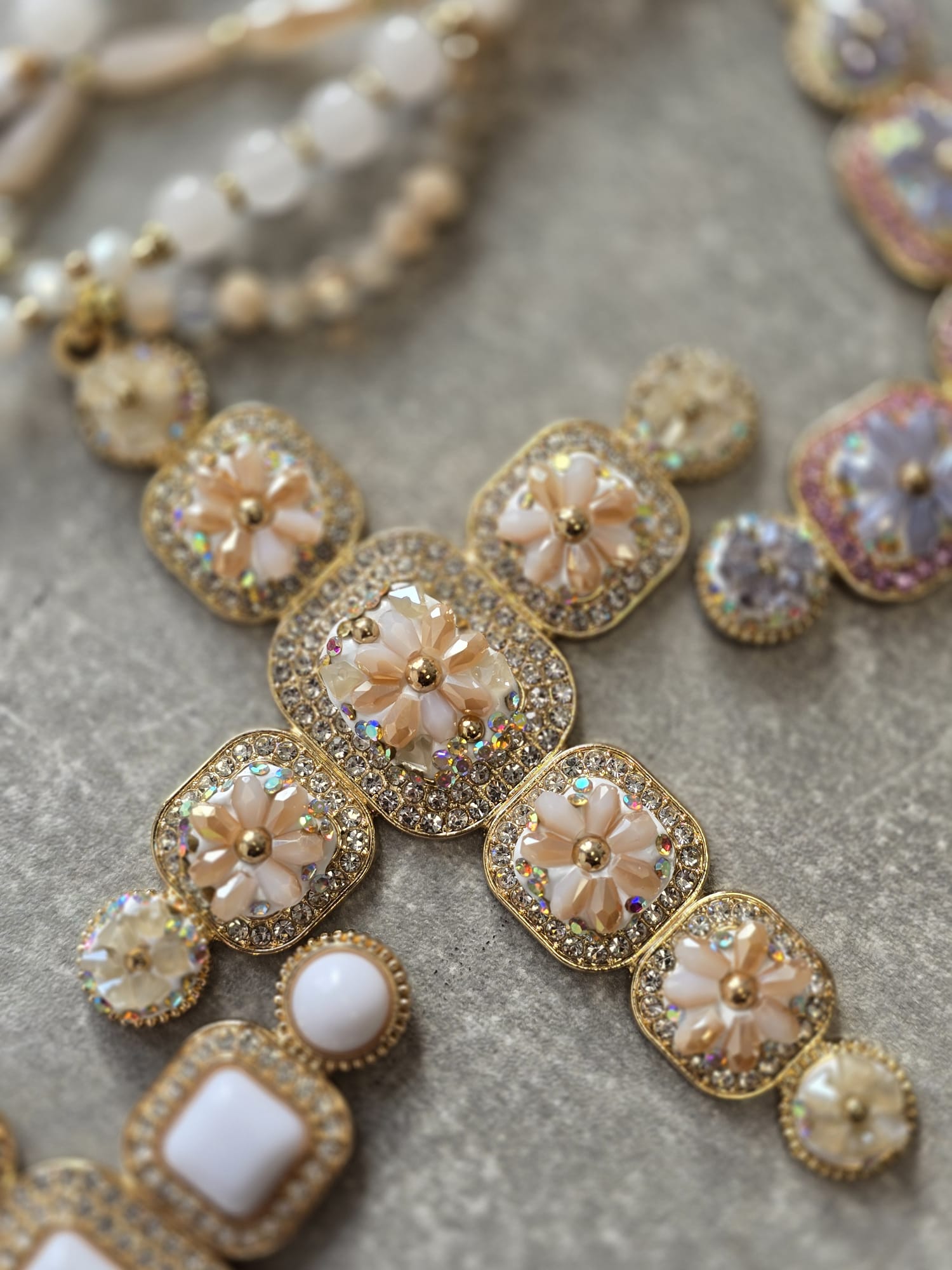 Diamante Cross Long Necklace