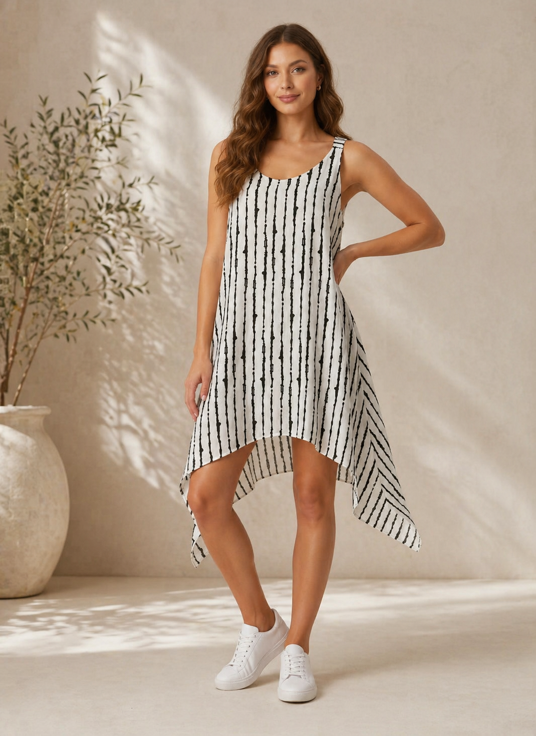 Striped Handkerchief Dress