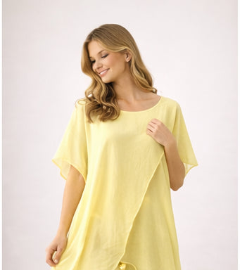 The Obsession Silk Split Top