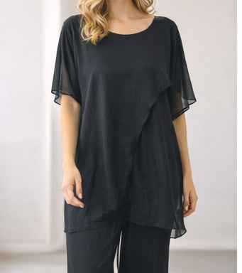 The Obsession Silk Split Top
