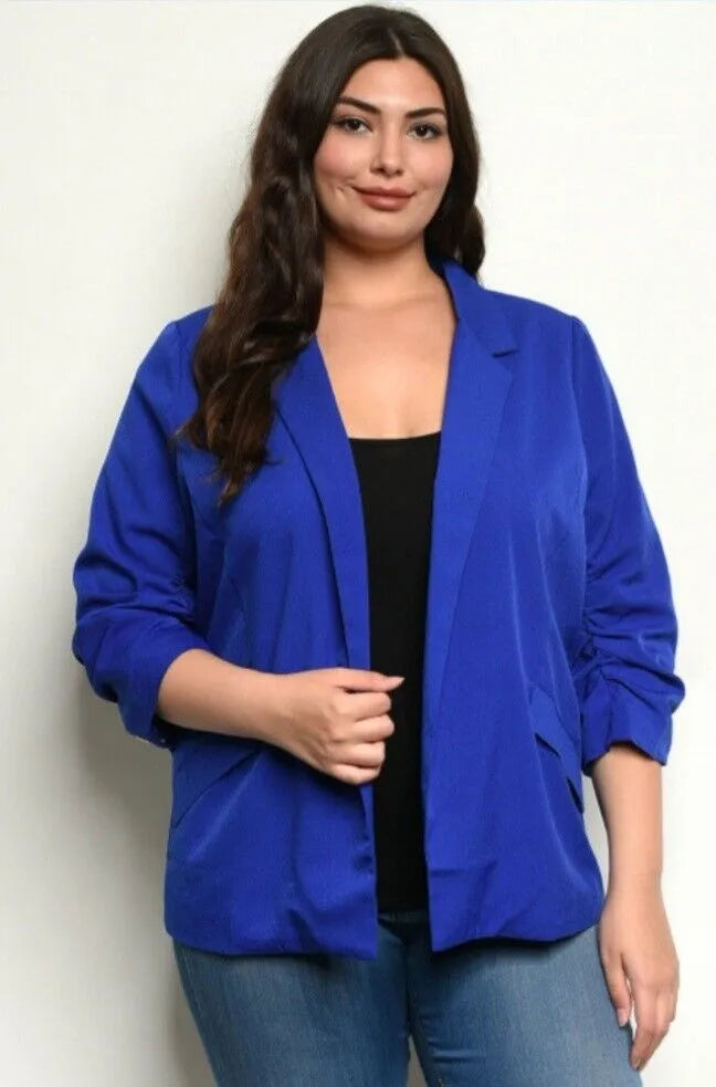 The Fully Lined Ruched Premium Ruched Sleeve Blazer