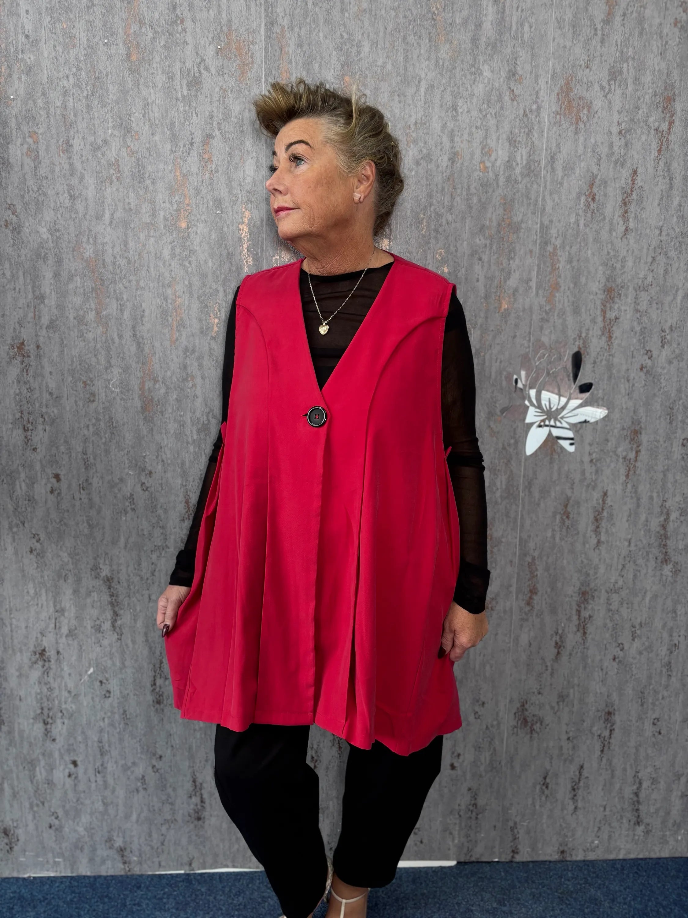 The I.D Range Pleated One Button Side Waistcoat