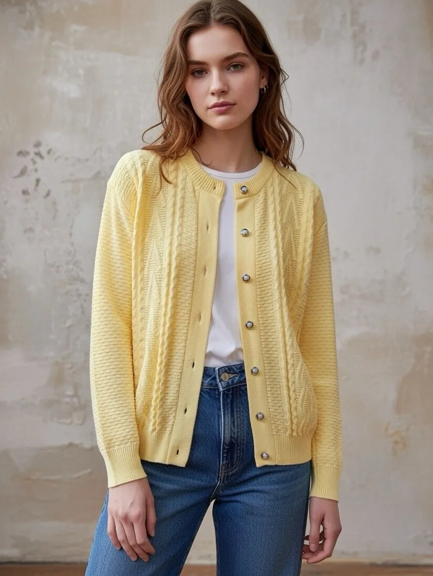 Button Up Knitted Cardigan