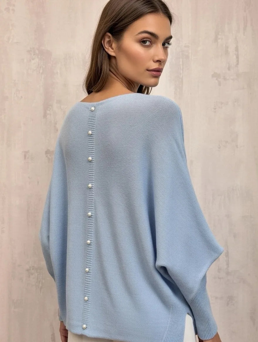Pearl Back Soft Knit Jumper