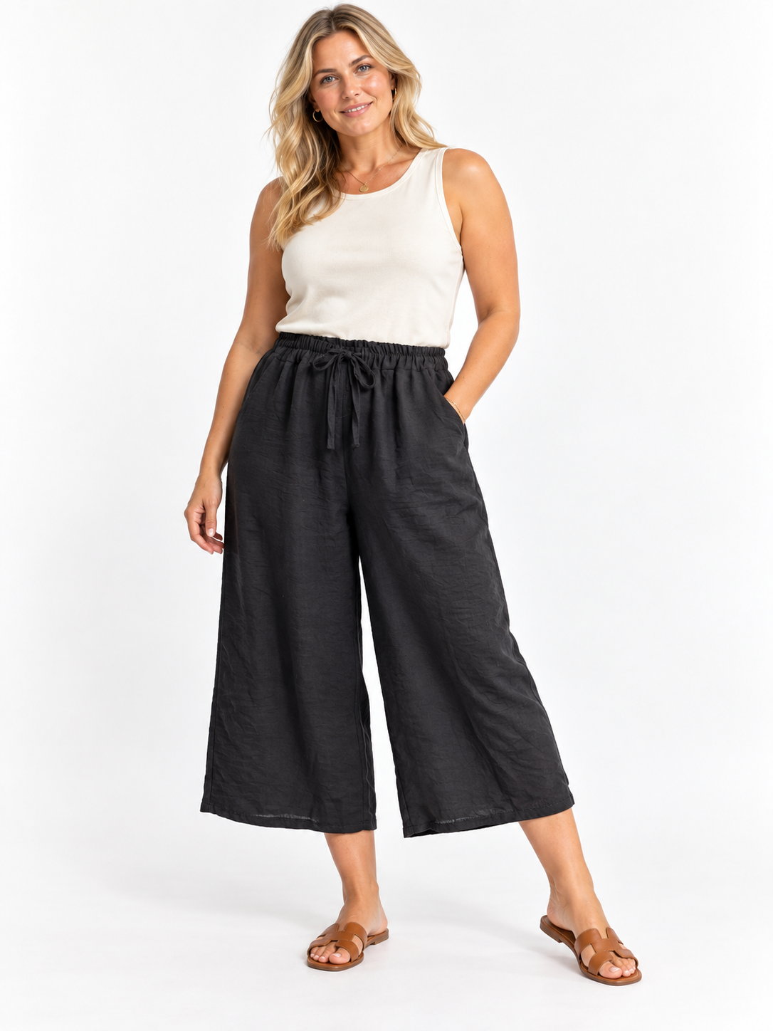 The Easy Days ¾ Linen Trousers