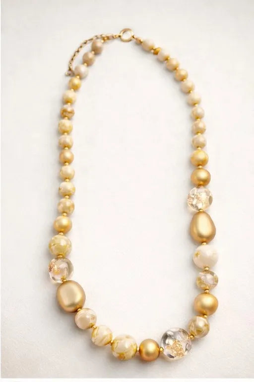 Luna Marbled Bead Necklace